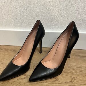 Enzo Angiolini Black Leather Stiletto Heels